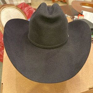 Double R Hat House 10X Fur Felt Black Cowboy Hat, Size 6 7/8 LO, NEW